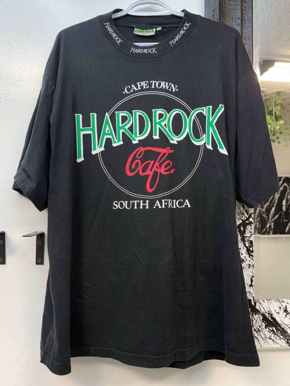 Hard Rock Cafe South Africa Cape town Tee with Green Logo and White Print